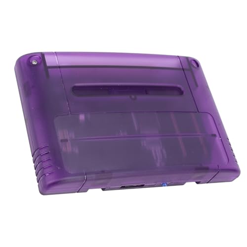 3000-in-1-Spielekassette, Hochgeschwindigkeits-Videospielkassette, Integrierte 8-GB-Speicherkarte, für SNES für SFC-Spielekonsole (nur Kompatibel mit US-Version) (Violett von PUSOKEI