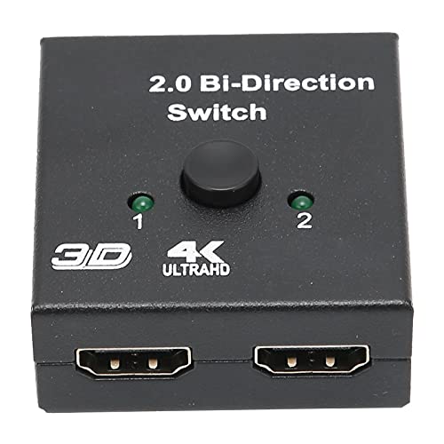 PUSOKEI 4K HDMI 2-Port Bi-Direction Switch, 2 in 1 Out oder 1 in 2 Out HDMI Splitter, für HDTV, LCD-Displays, Set-Top-Boxen, DVD-Player, Digital-Camcorder von PUSOKEI