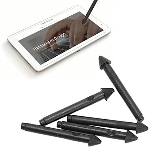 PUSOKEI 5 Stück Pro Tablet Stylus Pen Spitzen, Schwarz 2H, Präzise Feine Glänzende Spitze, für Pro 7 6 5 4 Book von PUSOKEI