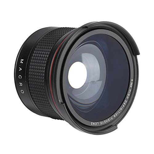 PUSOKEI 58MM 0,35X Weitwinkel-Fisheye-Objektiv für SLR-DSLR, Fisheye-Objektiv, optisches Glasobjektiv, geeignet für Landschaftsfotografie/Detailfotografie von PUSOKEI