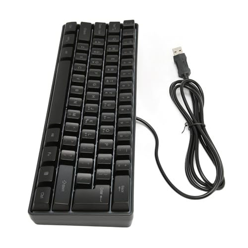 PUSOKEI 60% Mechanische Gaming Tastatur, Mechanische Tastatur mit 61 Tasten, RGB Hintergrundbeleuchtung, Kabelgebundene Programmierbare Tastatur, Kompakte Tastatur für PC Laptop Gamer von PUSOKEI