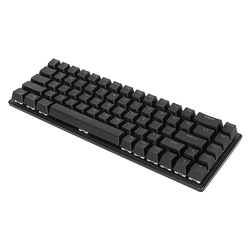 PUSOKEI 68 Tasten, Kompaktes Layout, Mechanischer Blauer Schalter, 10 RGB-Hintergrundbeleuchtungsmodi, N-Key-Rollover-Gaming-Tastatur mit USB C, Plug-and-Play, für FPS-Gamer (Black) von PUSOKEI