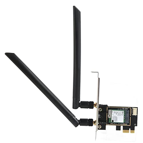 PUSOKEI 7265NGW PCIe WiFi Karte, BT 4.2 2,4 G/5 G Dual Band M.2 Wireless PCI Express Adapter, Hochgeschwindigkeits Wireless Netzwerkadapter für Desktop PC, für Windows 7/8/10, für Linux von PUSOKEI