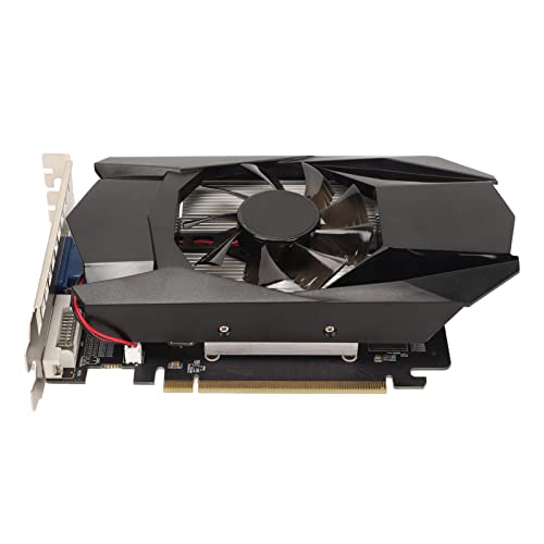 PUSOKEI HD7670 Grafikkarte, 4 GB GDDR5 128 Bit 4096 MB PCI Express X16 Gaming Grafikkarte, 1000 MHz/3600 MHz Frequenz, Einzelner Lüfter, HDMI, DVI, VGA Anschluss, DirectX 11 von PUSOKEI