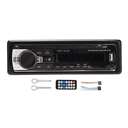 PUSOKEI Auto Stereo Radio, Auto Bluetooth MP3 Player, USB 2.0 Auto Stereo Empfänger, Freisprecheinrichtung, AI Sprachsteuerung, LED Display, FM, AUX-in, Unterstützung MP3/WMA/WAV, mit Fernbedienung von PUSOKEI