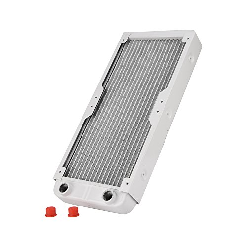 PUSOKEI Computer Aluminium Kühler 240MM / 360MM Wärmetauscher Kühler G1 / 4 Gewinde 18 Rohre Wasserkühlung Flüssigkeitskühler Kühler für PC CPU Wasserkühlsystem(360MM) von PUSOKEI