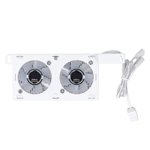 PUSOKEI Computerspeicher Ram Kühler, Aluminium Kühlkörper, RAM Kühlerlüfter mit Dual ARGB RAM Lüfter, für DDR5 Speichermodul Kühllösung (White) von PUSOKEI