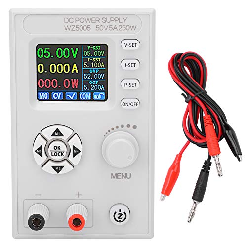 PUSOKEI Digitale Steuerung des DC-geregelten Netzteils mit einstellbarem 1,8-Zoll-Farb-LCD-Bildschirm, 4-stelligem Display, DC6-55 V WZ5005,0-5A, bequemer und schneller Datenspeicher, OTP/LVP PUSOKEI Digitale Steuerung des DC-geregelten Netzteils mit einstellbarem 1,8-Zoll-Farb-LCD-Bildschirm, 4-stelligem Display, DC6-55 V WZ5005,0-5A, bequemer und schneller Datenspeicher, OTP/LVP von PUSOKEI