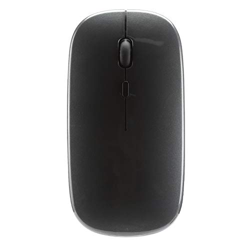 PUSOKEI Drahtlose Maus, Ergonomische Optische Maus, Bluetooth + 2.4G Dual Mode, 800/1200/1600 DPI, Wiederaufladbare Tragbare Mobile Maus, für Windows PC Notebook (Grau) von PUSOKEI