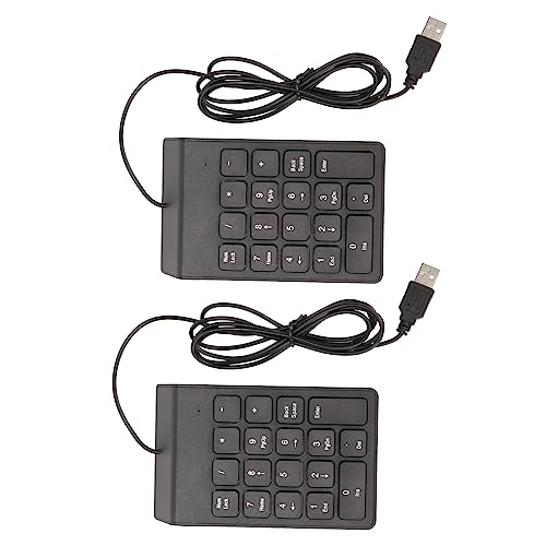 PUSOKEI Ergonomischer Kabelgebundener Nummernblock, USB-Plug-and-Play-Ziffernblock, 18 Tasten für PC-Laptop-Desktop mit 4,2-Fuß-Kabel, Tragbar und Leises Tippen, Geeignet für Banken und von PUSOKEI