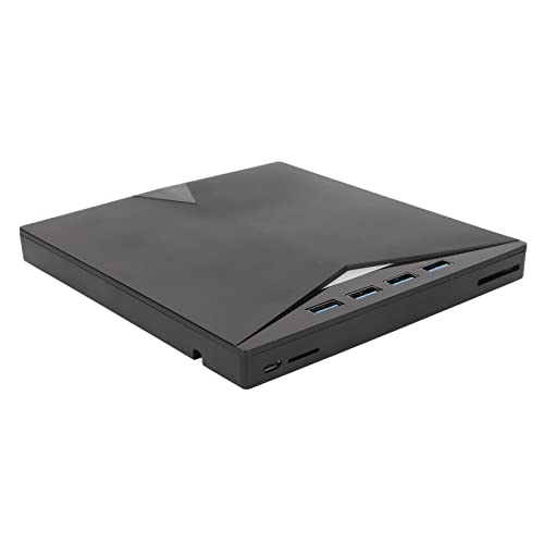 PUSOKEI Externes DVD-Laufwerk, Tragbares USB3.0/USB C-CD-DVD +/-RW-Laufwerk, DVD/CD-ROM-Rewriter-Brenner mit 4 USB3.0-Schnittstellen, Externes Optisches Laufwerk für Laptop-PC-Windows von PUSOKEI