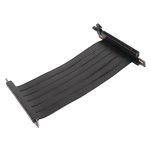 PUSOKEI Flexibles Hochgeschwindigkeits-PCIE 3.0 X16 Riser-Kabel, Plug-and-Play-Grafikkarten-Erweiterungsadapter für vertikale Montage - 180°-Abschirmung, einfaches Kabelmanagement (60cm) von PUSOKEI