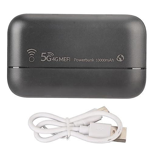 PUSOKEI Freigeschalteter 5G WLAN Hotspot, 300 Mbit/s 4G LTE Wireless Netzwerk Router, 300 Mbit/s Tragbares WLAN für Spielpartyreisen, 10000 mAh Akku von PUSOKEI