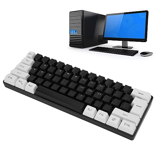 PUSOKEI G61 Mechanische Gaming Tastatur, RGB LED Hintergrundbeleuchtung, 61 Tasten, Ergonomische Tastatur, Kabelgebunden für Büro und Unternehmen (Schwarz) von PUSOKEI