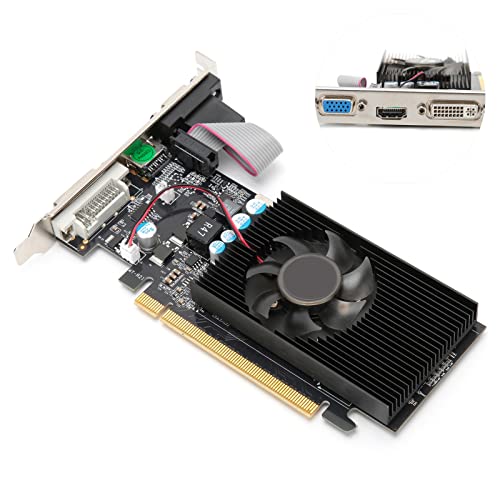 PUSOKEI GT210 1G 64bit Grafikkarte, PCI Express 2.0 DDR2 Gaming-Grafikkarte, Computer-Grafikkarte für Gaming und Desktop von PUSOKEI