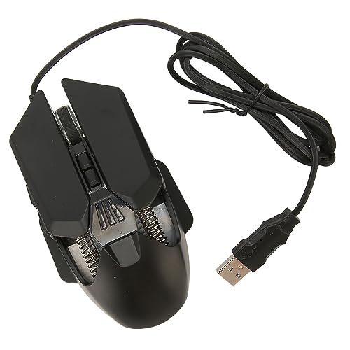 PUSOKEI Gaming-Maus, Kabelgebunden, RGB-Maus, USB, Optische Computermäuse mit 7 Tasten, RGB-Atmungslicht, 4 Einstellbare DPI, Bis zu 7200, Computermaus für Win-PC, Laptop von PUSOKEI