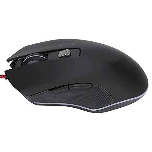 PUSOKEI Kabelgebundene Gaming-Maus, Ergonomische Computermaus mit Buntem Licht, 6‑Tasten,1600DPI 4 Einstellbare Stufen,Plug and Play, für PC, Laptop, Desktop von PUSOKEI