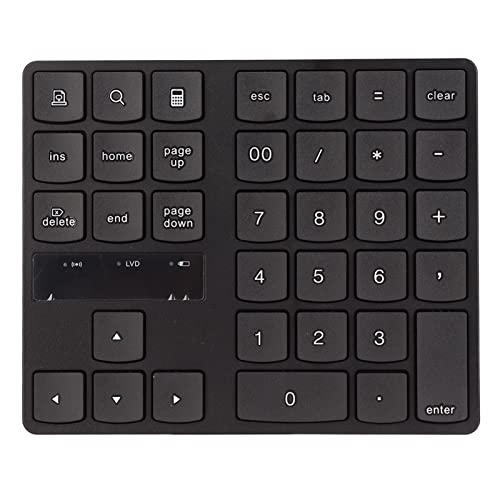 PUSOKEI Kabellose Nummernblöcke, 35 Tasten, USB-Nummernblock, Einhand-Gaming-Tastatur, Ergonomischer Leiser Nummernblock, Schneller Rückprall, für Laptop, Desktop, PC von PUSOKEI