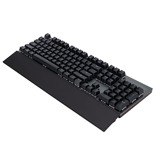 PUSOKEI Kabellose Tastatur, 2,4-G-Gaming-Tastatur mit LED-Hintergrundbeleuchtung, Ergonomische Kabellose Tastatur mit 104 Tasten, mit Ziffernblock, für/Computer/Desktop/PC (Blauer von PUSOKEI