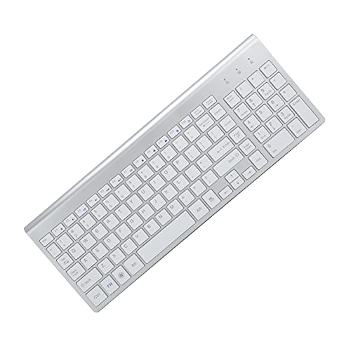 PUSOKEI Kabellose Tastatur-Maus-Kombination, 2,4 G Ergonomische Tastatur und Optische Maus, 3-stufige DPI-einstellbare Kabellose Stumme Maus, für Laptop-PC-Computer-Desktop von PUSOKEI