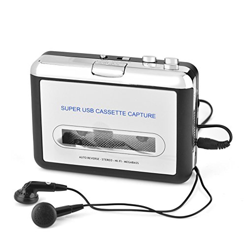 PUSOKEI Kassetten-zu-MP3-Konverter - Kassettenrekorder USB-Kassetten-zu-PC-MP3-CD-Konverter-, Kassettenrekorder mit Kopfhörern, einfach zu bedienen PUSOKEI Kassetten-zu-MP3-Konverter - Kassettenrekorder USB-Kassetten-zu-PC-MP3-CD-Konverter-, Kassettenrekorder mit Kopfhörern, einfach zu bedienen von PUSOKEI