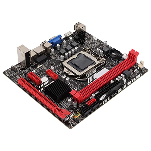 PUSOKEI LGA1155 DDR3 Desktop-Motherboard, I7 I5 I3 M ATX Kompaktes Gaming-Motherboard, SATA3.0x1 SATA2.0x3 PCI E8Xx1 100M Netzwerkkarte, PCB B75M 16GB Computer-Motherboard von PUSOKEI