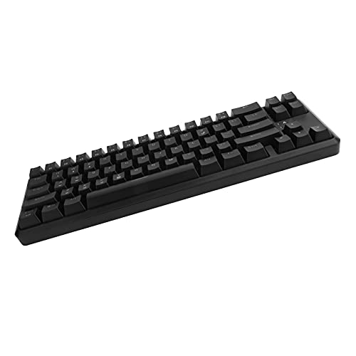 PUSOKEI Mechanische Gaming-Tastatur, Ergonomische 2-Modus-Tastatur, Eingebauter Akku, 68 Tasten-Layout, USB-Kabel, für PC und Desktop-Computer (Schwarz) von PUSOKEI