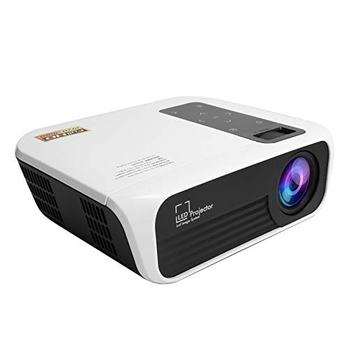PUSOKEI Miniprojektor, Full HD 1080P LED-Haushaltsprojektor, Videoprojektor für Heimkino, Filmprojektor Kompatibel mit AV/USB/HD-Multimedia-Schnittstelle (EU-Stecker) von PUSOKEI