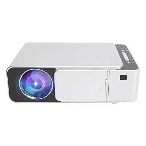 PUSOKEI Miniprojektor, HD 1080P LED-Filmprojektor, Tragbarer Heimkino-Videoprojektor, mit AV/USB/HD-Multimedia/IR/VGA-Schnittstelle und Fernbedienung (EU-Stecker) von PUSOKEI