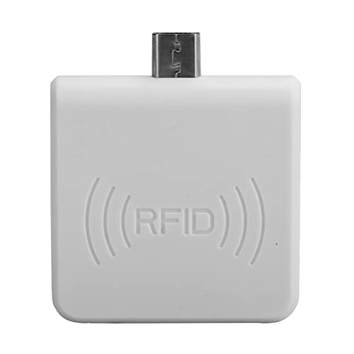 PUSOKEI Mobiler RFID-Leser, OTG USB-Kartenleser für Mobiltelefone Micro-USB-Schnittstelle UHF-RFID-Handheld-Writer für Windows XP/CE / 7/10(Weiß) von PUSOKEI