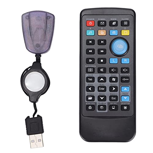 PUSOKEI Multifunktionale PC-Fernbedienung, 6 Multimedia-Hotkeys Air Remote Universal Control Smart Remote, für WMP, Realplay, KMPlayer, TTplay, WinDVD, PowerDVD von PUSOKEI