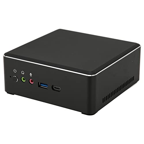 PUSOKEI PC, Quad Core 4K Desktop Computer, AMD Ryzen7 2700U CPU, Vega 10 Grafik GPU, WiFi 802.11 B/g/n/ac, BT 4.2, RJ45 1000M, für Windows 10 (EU-Stecker 8 GB DDR4 + 256 GB SSD) von PUSOKEI