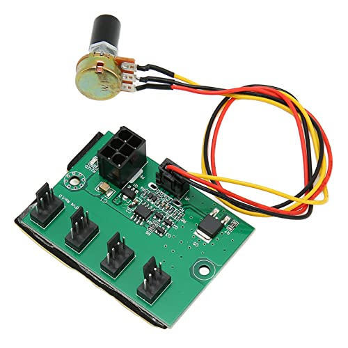 PUSOKEI PC-Lüftergeschwindigkeitsregler, Einstellbare Geschwindigkeit für 4 Lüfter, Kompatibel mit 2-Pin-, 3-Pin- und 4-Pin-Lüftern, Einfache Installation, 11,8-Zoll-Kabel, für von PUSOKEI