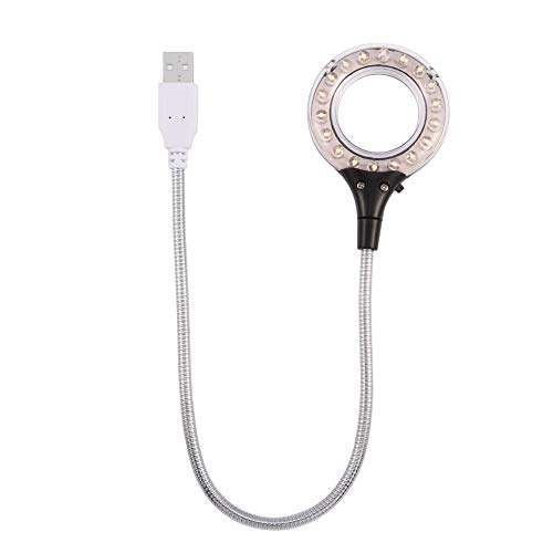 PUSOKEI Power Saving Universal High Brightness USB LED Lamp,Portable 18Pcs LED Blubs Light for PC/Laptop,with 360 Degree Rotable Metal Wire (Schwarz) von PUSOKEI