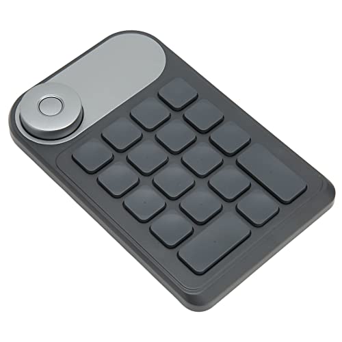 PUSOKEI Programmierbare Keydial Tastatur, 18 Anpassbare Tasten, Ergonomisches USB Kabel und 2,4 GHz Kabellos, 1200 mAh Akku, Benutzerdefinierte Tastatur für Zeichentablett von PUSOKEI