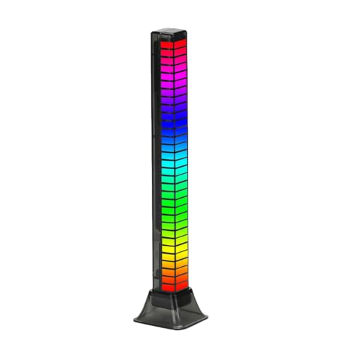PUSOKEI RGB Lichtleiste, Musiksynchronisierte LED Lichtleisten mit 18 Farben und 8 Dynamischen Modi, USB betriebene Umgebungsbeleuchtung mit Sockel, Mobile APP Steuerung,für PC,Raumspiele von PUSOKEI