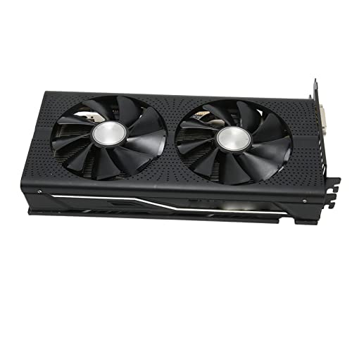 PUSOKEI RX580 Computer Grafikkarten, 8GB GDDR5 256 Bit PCIE 3.0 Grafikkarte, Gaming Grafikkarte mit Zwei Lüftern, Unterstützt DirectX 12, DVI D Anschluss, 8 Pin Stromversorgung von PUSOKEI