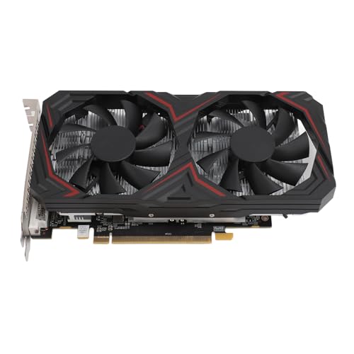 PUSOKEI RX580 Grafikkarte, 8 GB GDDR5 256 Bit 1206/6000 MHz PCIE 2.0 Gaming Grafikkarte, Desktop Grafikkarte mit Zwei Lüftern, Unterstützt DirectX 12, Keine Externe Stromversorgung von PUSOKEI