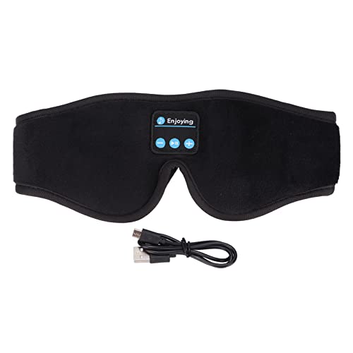 PUSOKEI Schlafkopfhörer, Bluetooth, Kabellos, Musik, Augenmaske, Stirnband, Kopfhörer, Brille, HD-Stereolautsprecher, für Seitenschläfer, Schlaflosigkeit, Flugreisen, Meditationszubehör von PUSOKEI