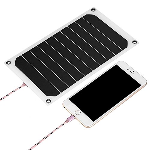 PUSOKEI Solarpanel Ladegerät, 10 W Tragbares IP64 wasserdichtes Solarladegerät für Den Außenbereich, USB Solarladegerät für Sport, Reisen, Camping, Wandern, Outdoor Aktivitäten von PUSOKEI