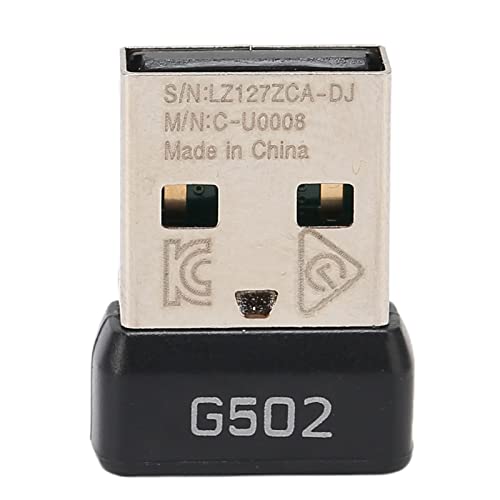 PUSOKEI Stabiler 2,4 G Funksignal USB Empfänger, Kleiner Tragbarer, Langlebiger ABS Metall Mausadapter für die G502 Lightspeed Maus von PUSOKEI