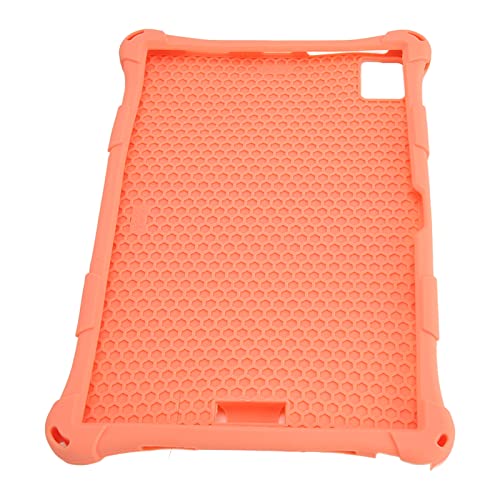 PUSOKEI T40 Plus Case 10-Zoll-Tablet-Hülle für TV T40 Pro T40 Plus, Präzise Lochposition mit Rückenhalterung, Stoßdämpfung, Weiche Silikon-Tablet-Abdeckung, Universelle Hülle (Orange) von PUSOKEI