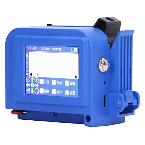 PUSOKEI Tragbarer, Intelligenter, Verbesserter Handheld Tintenstrahldrucker, Mehrsprachiger HD LED Touchscreen, Schnell Trocknendes Tintenstrahl Codiergerät für QR Code von PUSOKEI