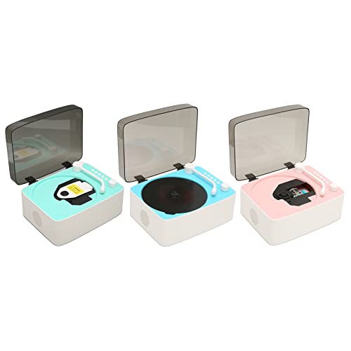 PUSOKEI Tragbarer CD Player Bluetooth, Multifunktionaler Bluetooth CD Musikplayer Im Vintage Stil, Eingebaute HiFi Lautsprecher mit Fernbedienung(Grün) von PUSOKEI