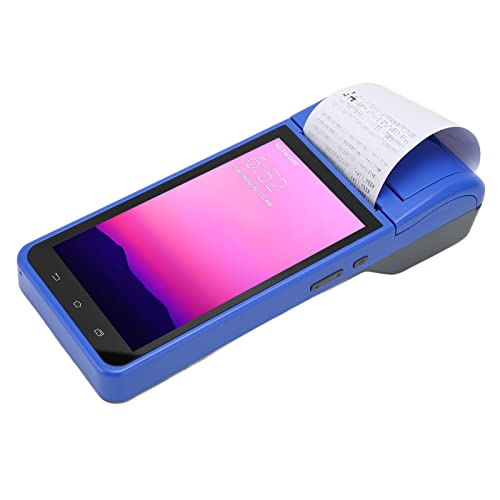 PUSOKEI Tragbarer POS-PDA-Belegdrucker, 5,5-Zoll-Touchscreen, 1D-2D-QR-Barcodes, Thermodrucker, Tragbarer POS-Maschinendrucker mit 4G WiFi BT4.0 USB, Android 8.1.0, 2 GB RAM 32 GB ROM von PUSOKEI