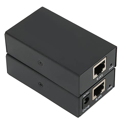PUSOKEI USB 2.0-Extender, 4-Port-HDMI-Extender, über CAT5/Cat5e/Cat6/Cat7-Ethernet-Kabel, 2-Wege-Übertragung POC-Leistung, Übertragung 200 Meter(EU-Stecker) von PUSOKEI