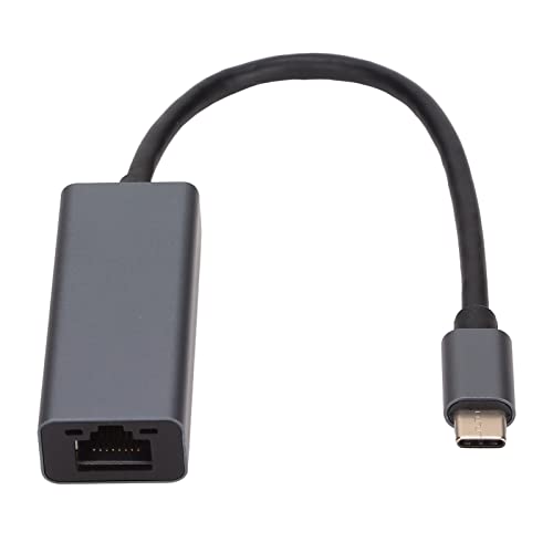 PUSOKEI USB-C-auf-Gigabit-Ethernet-Adapter, 2500 Mbit/s RJ45-Netzwerkkonverter für Verkabeltes LAN, 2,5-G-Netzwerkadapter, Plug-and-Play, für Windows Vista 8 10 OS für Linux von PUSOKEI
