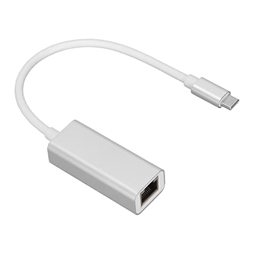 PUSOKEI USB C zu Ethernet Adapter, USB C zu RJ45 Gigabit Ethernet Port, 10/100/1000Mbps Netzwerk LAN Konverter, für Desktop Computer, Notebook Computer, für Tablet von PUSOKEI