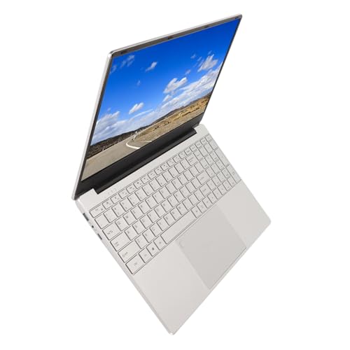 PUSOKEI Ultradünner 15,6 Zoll Laptop für Windows 11, 2K IPS Augenschutz Business Laptop mit Tastatur mit Fingerabdruck Hintergrundbeleuchtung, 2,4G 5G WiFi Notebook Computer (16+1 TB von PUSOKEI