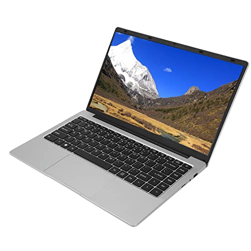 PUSOKEI Ultraflacher 14,1 Zoll FHD Laptop, 8 GB DDR4 RAM, fürCeleron J4105 Prozessor, für10 11, Mehrere Winkel, Umfangreiche Schnittstellen (1T EU-Stecker) von PUSOKEI